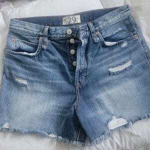 We The Free Women's Blue Denim Shorts